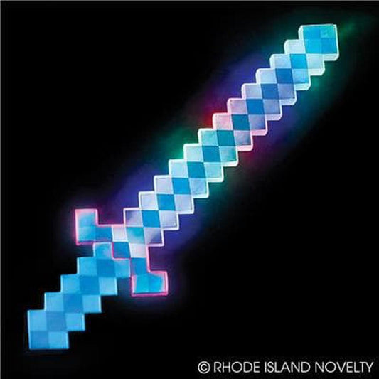 24" Light Up Blue Pixel Sword