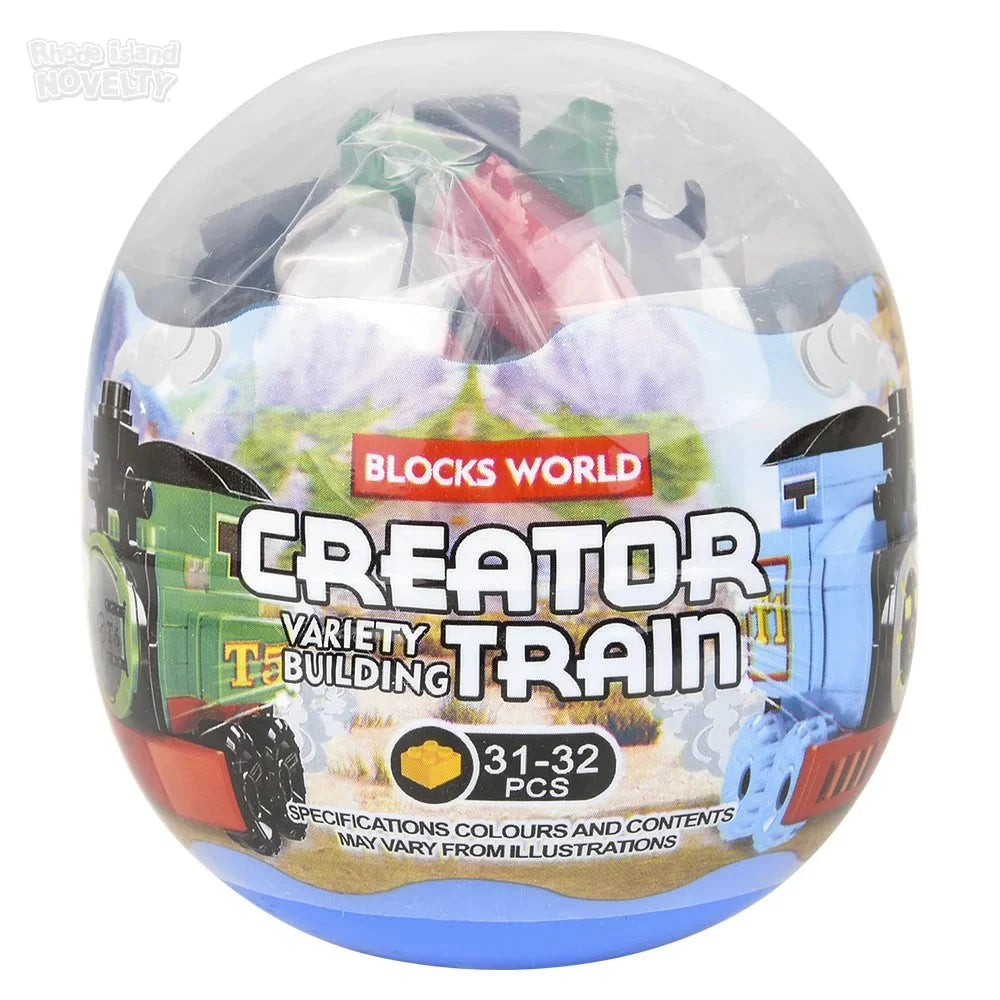 3" Building Block Trains in Mystery Egg