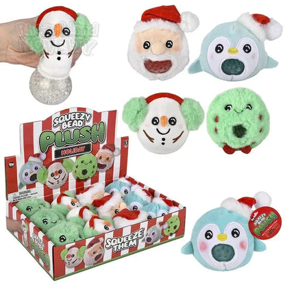 3" Christmas Squeezy Bead Plush