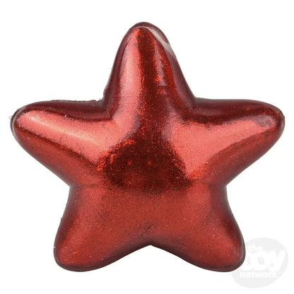 3" Squish Sticky Glitter Star