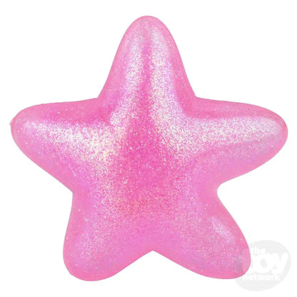 3" Squish Sticky Glitter Star