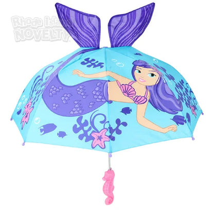 30" Mermaid Umbrella for Kids