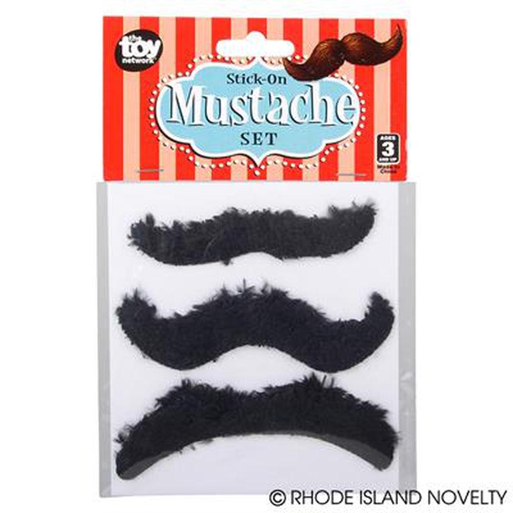 3.5" 3 Piece Stick On Mustache Set