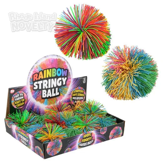 3.5" Rainbow Stringy Ball