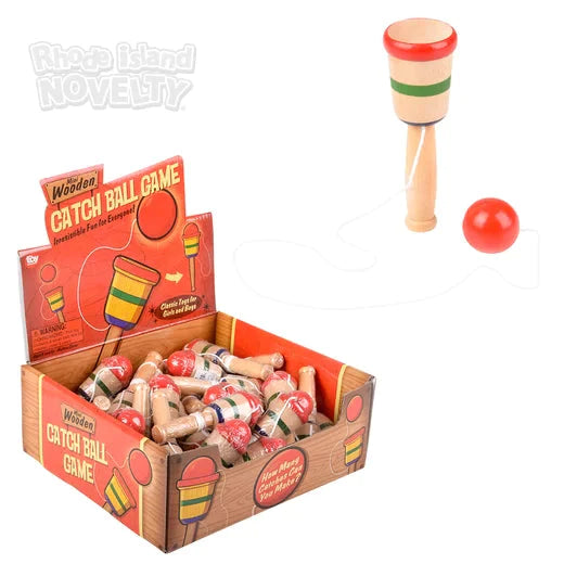 4" Mini Wooden Catch Ball Game