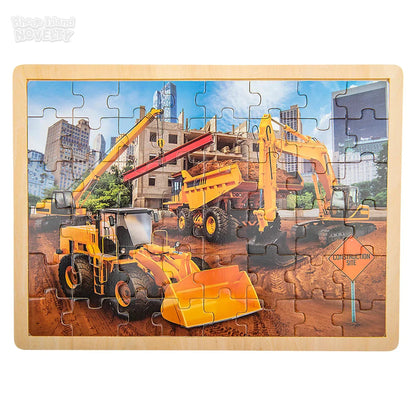 48 Piece Construction Wooden Puzzle