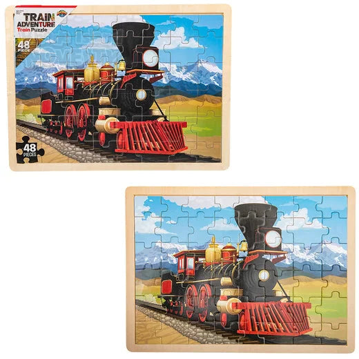 48 Piece Locomotive Train Wooden Puzzle