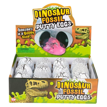 4.5" Dinosaur Fossil Egg Putty