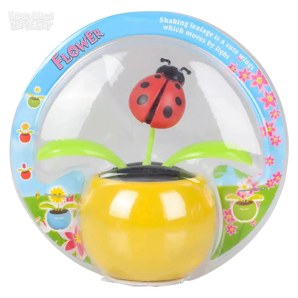 4.5" Solar Toys Flowers & Ladybugs