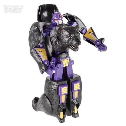 5" Black Bear Transforming Robot Action Figure