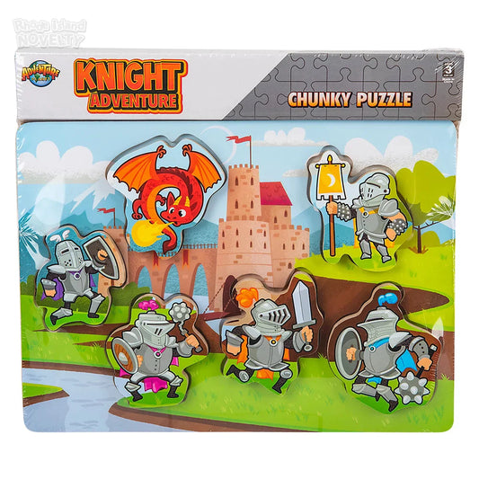 6 Piece Chunky Knights Wooden Puzzle