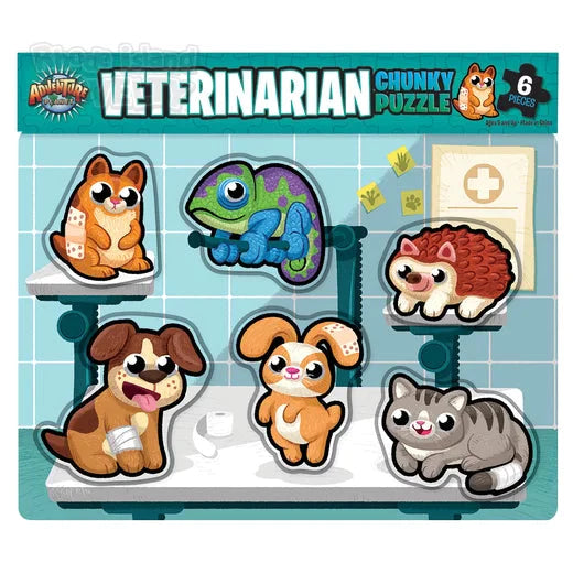 6 Piece Chunky Veterinarian Wooden Puzzle