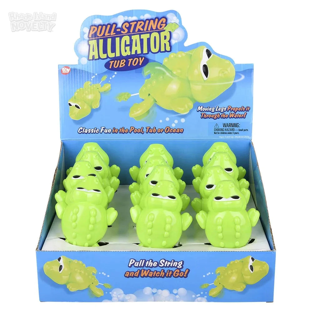 6" Pull-String Alligator Bath Toy