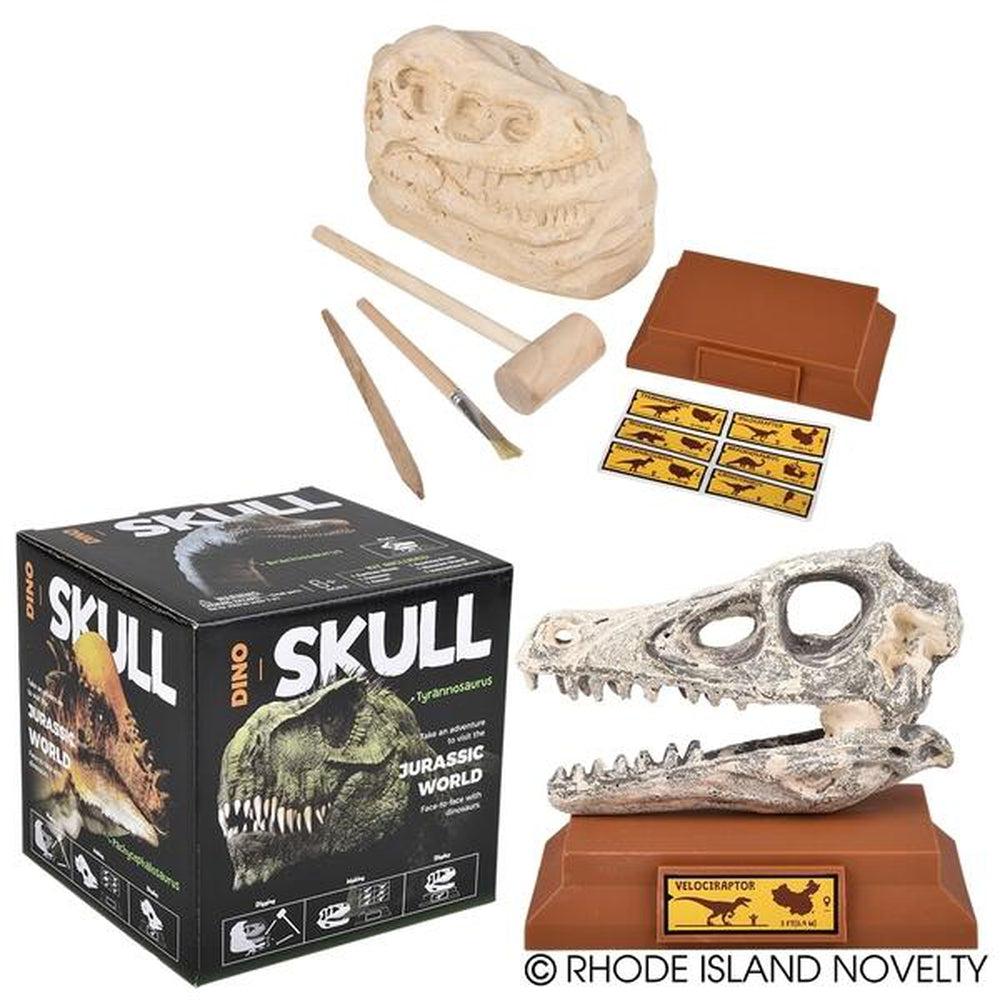 6.5" Dinosaur Skull Excavation Dig Kit Velociraptor