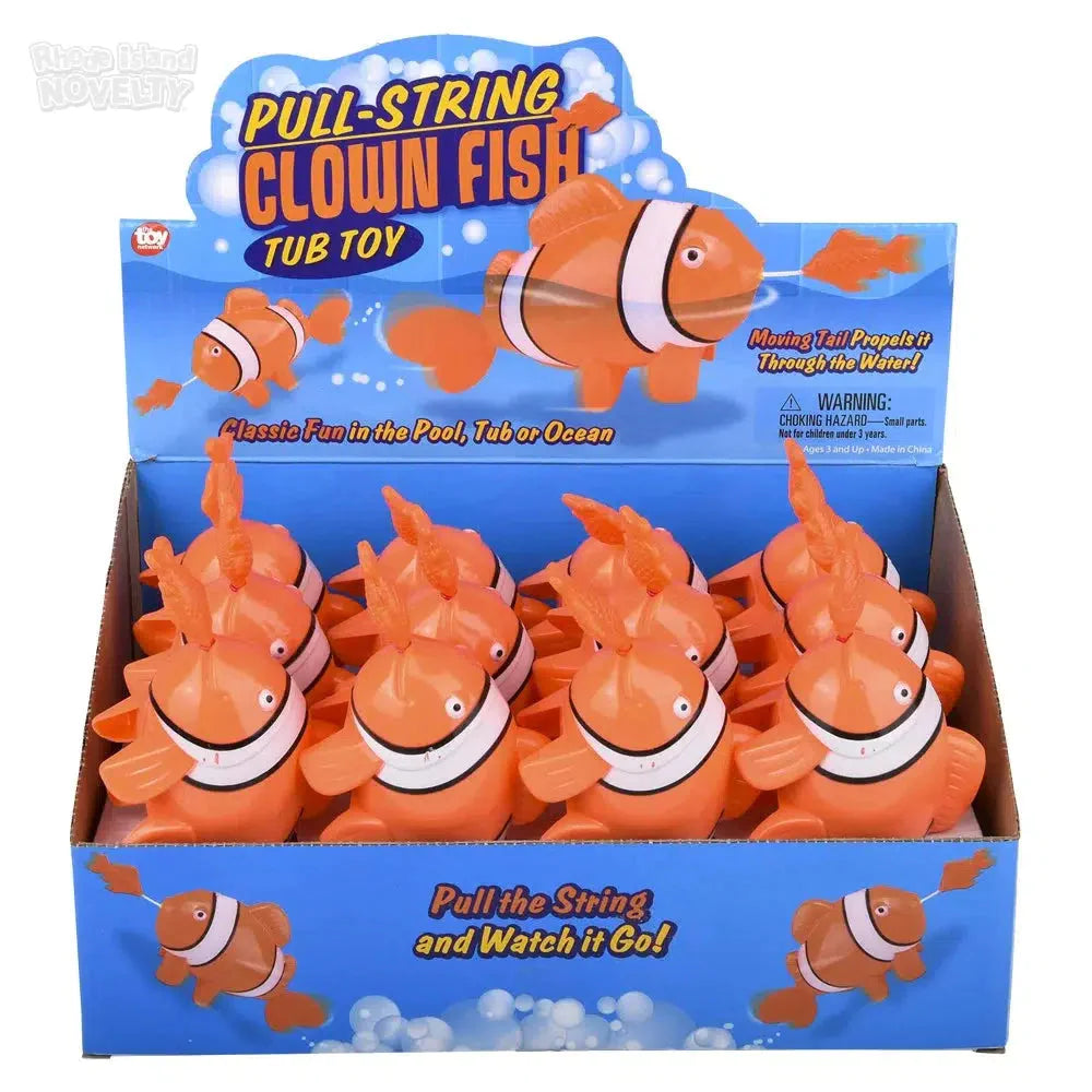 7" Pull-String Clownfish Bath Toy