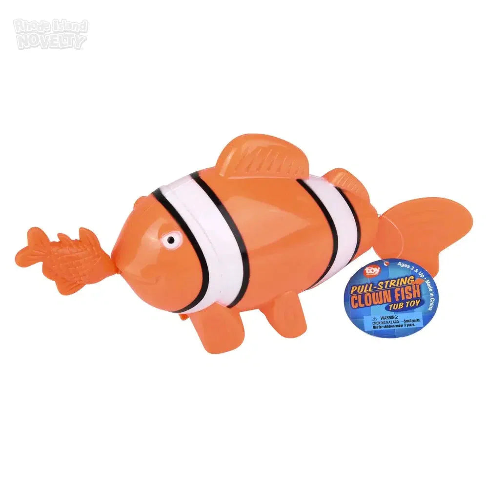 7" Pull-String Clownfish Bath Toy