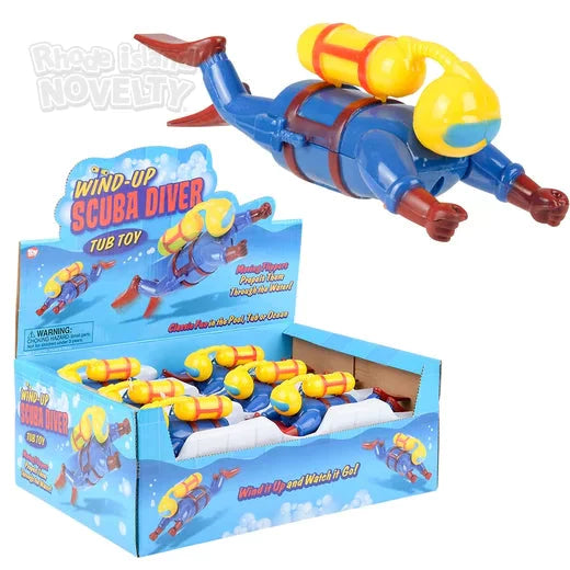 7.5" Wind Up Diver Bath Toy