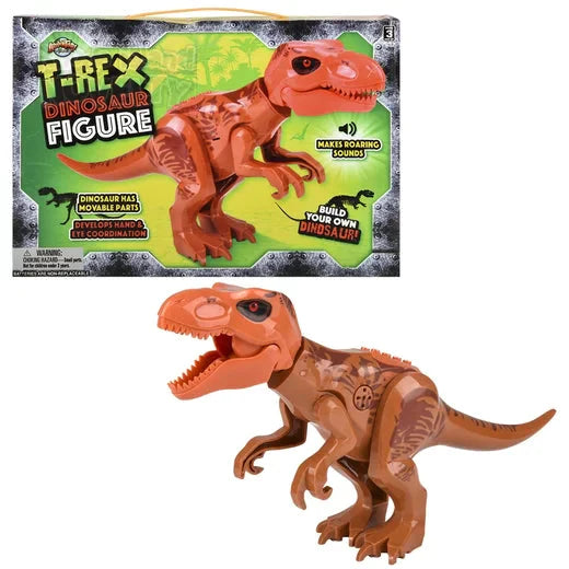 Blocks T-Rex Roaring Dinosaur Building Block Figure with Sound