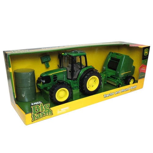 Big Farm 1:16 John Deere Tractor And Baler Set