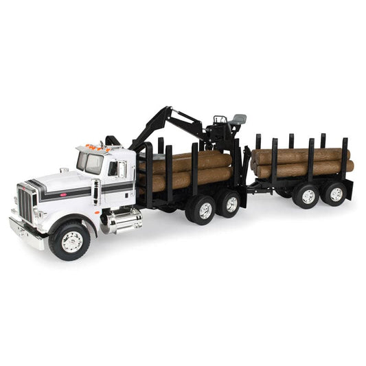 Big Farm 1:16 Peterbilt Model 367 Logging Truck with Pup Trailer & Logs