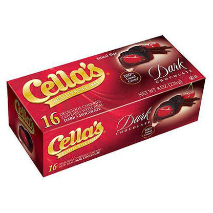 Cella's Dark Chocolate Covered Cherries 8 oz. Box