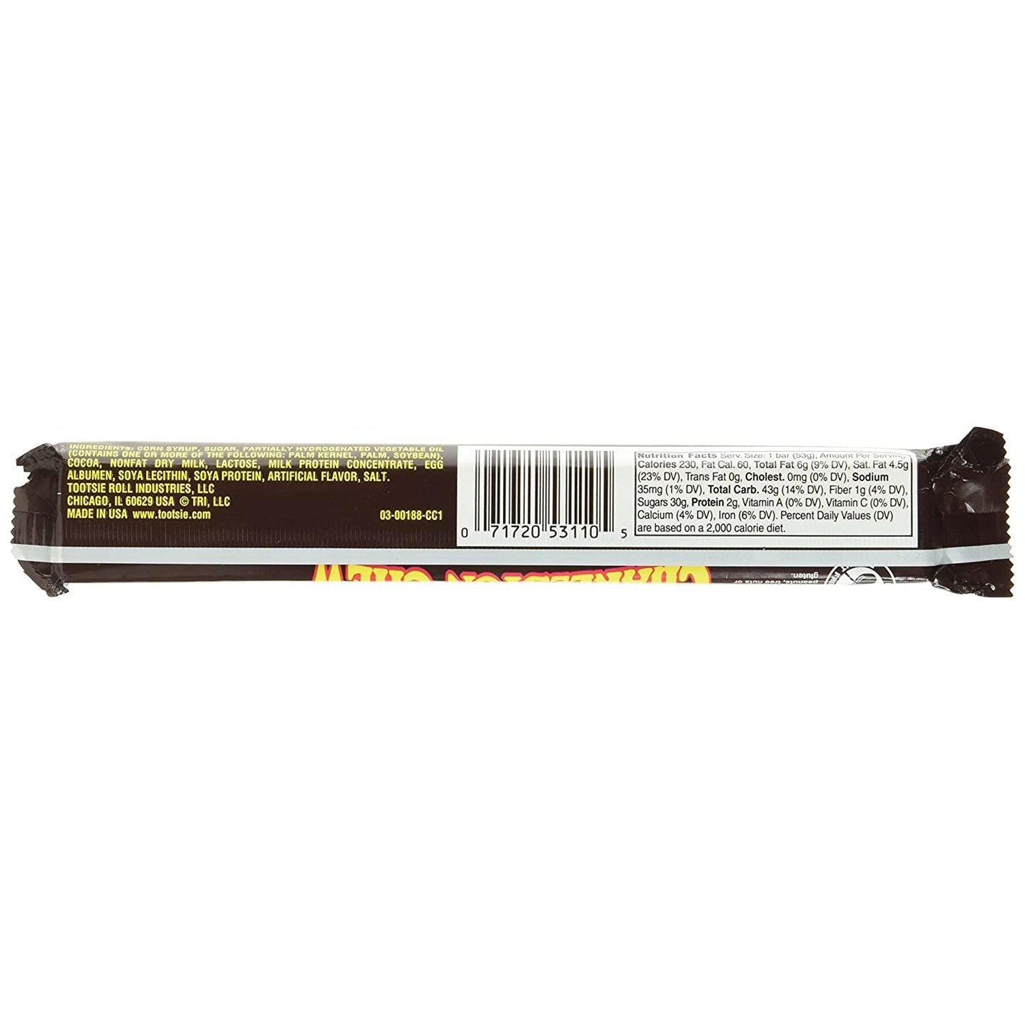 Charleston Chew Chocolate Flavor 1.88 oz. Bar