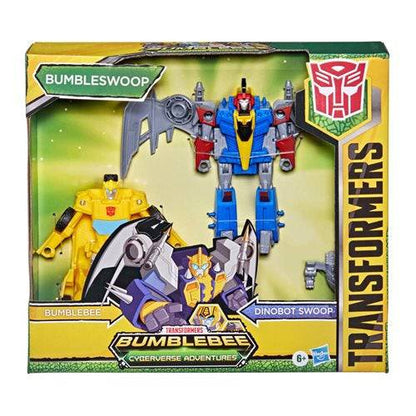Transformers Bumblebee Cyberverse Adventures Dinobots Unite Dino Combiners Bumbleswoop-Set
