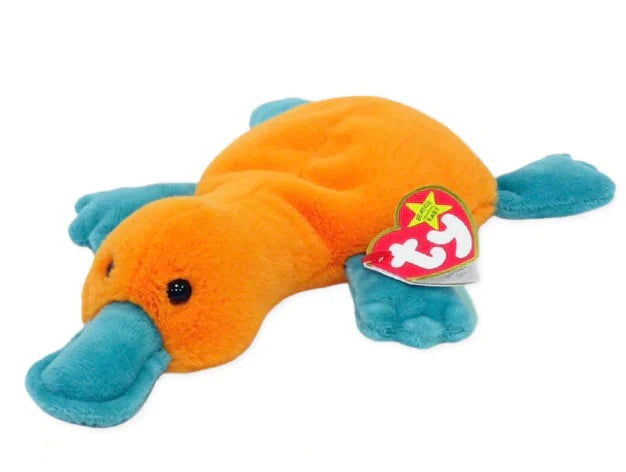 Beanie Baby - Patti II - Orange Platypus