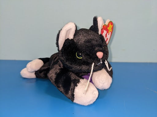 Beanie Baby - Zip II - Black & White Cat