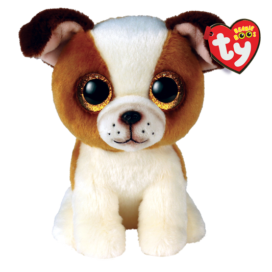 Beanie Boo's - Hugo the Brown and White Dog