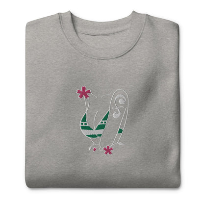 Nami Swan Embroidered Unisex Premium Crewneck Sweatshirt