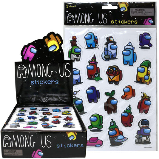 Among Us Raised Sticker Sheet