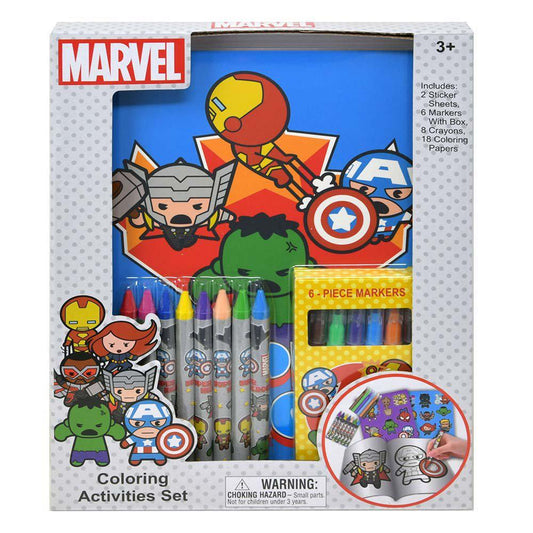 Avengers Kawaii Coloring Activity Set in window box