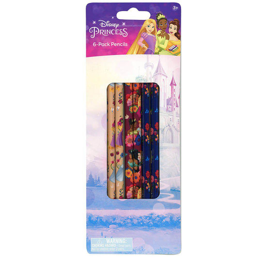 Princess 6 Pack Pencil on blister card