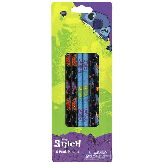 Stitch 6 Pack Pencil on blister card