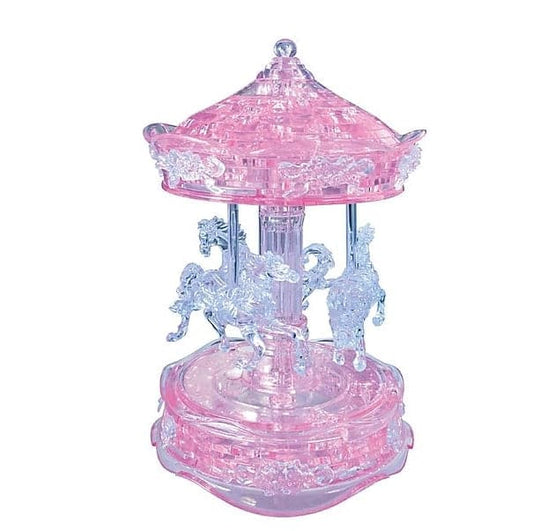3D Crystal Puzzle Deluxe - Pink Carousel