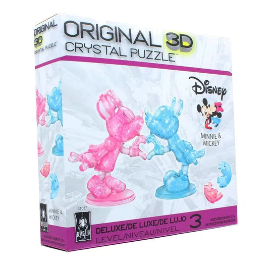 3D Crystal Puzzle - Mickey & Minnie Heart Hands (pink/blue)