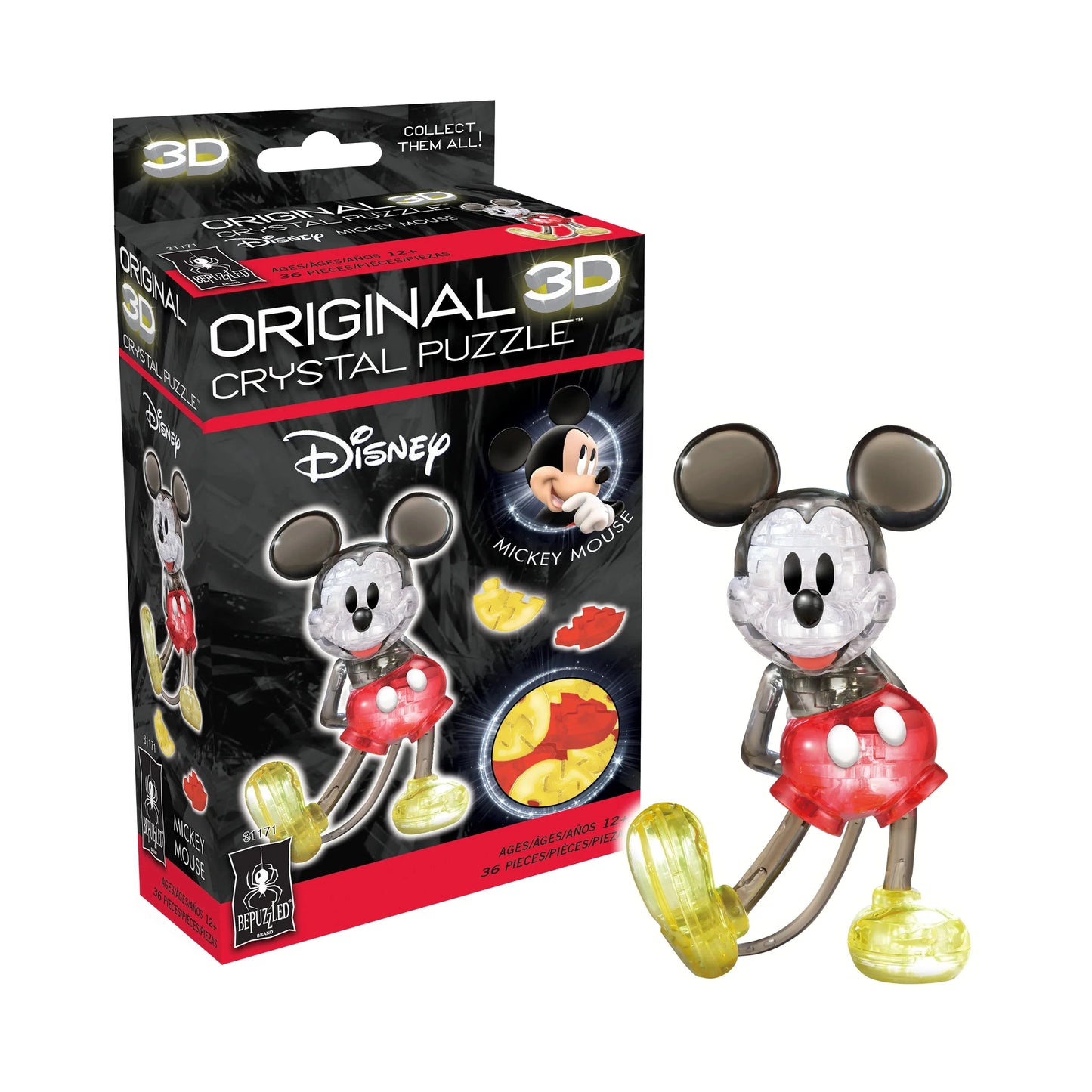 3D Crystal Puzzle - Mickey Mouse Multi-Color