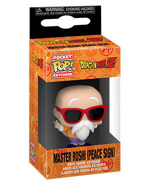 POP! Keychains: Animation (DBZ), Master Roshi (Peace Sign)