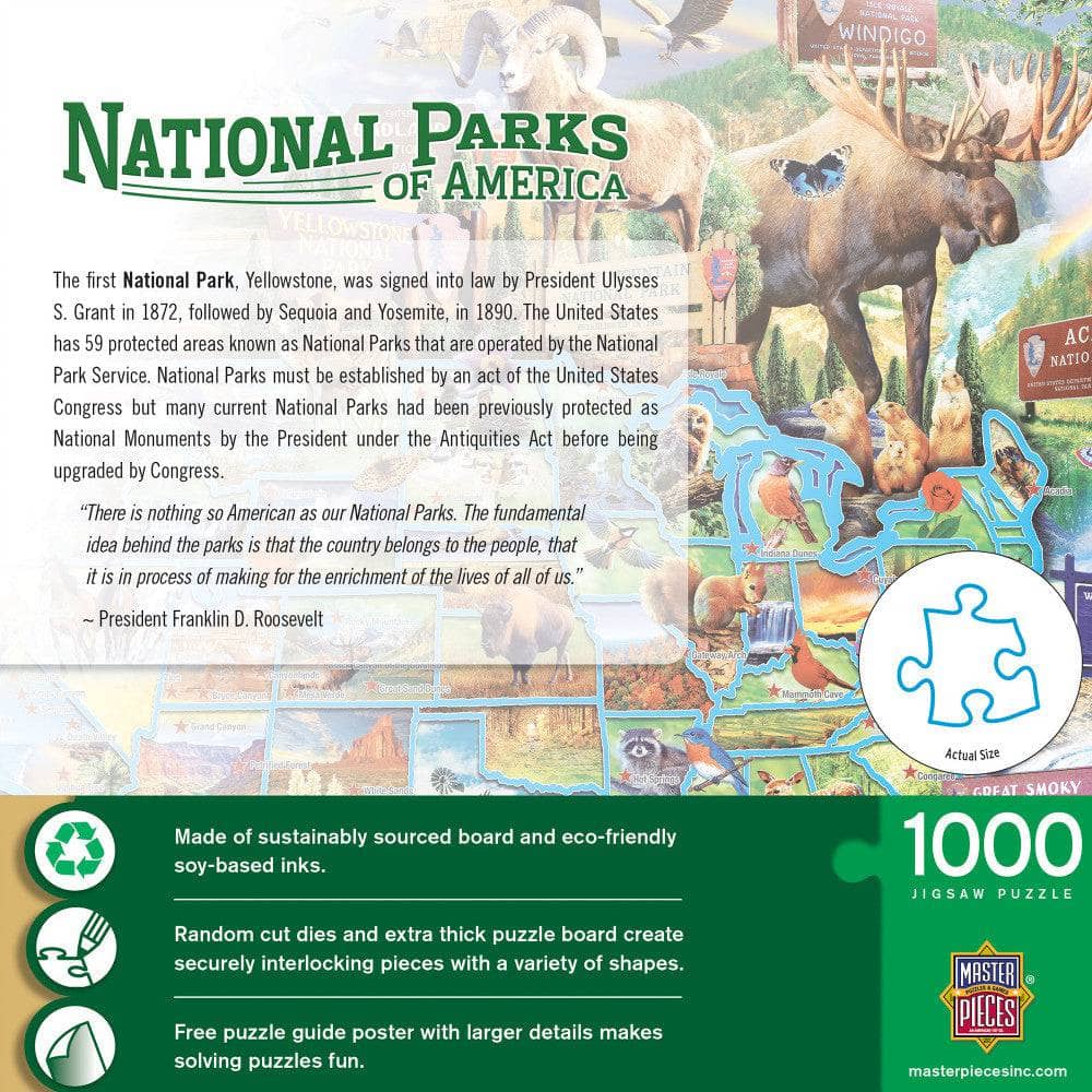 National Parks of America 1000 Piece Jigsaw Puzzle