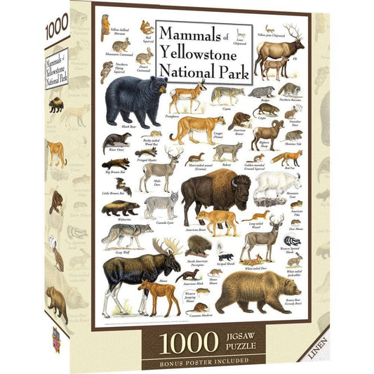 Mammals of Yellowstone National Park 1000 Piece Jigsaw Puzzle