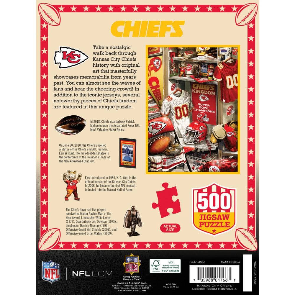 Kansas City Chiefs - Locker Room 500 Piece Jigsaw Puzzle