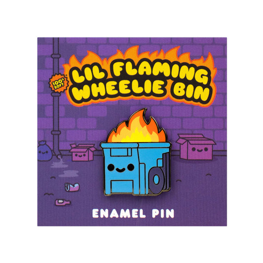 100% Soft: Pins, Lil Flaming Wheelie Bin