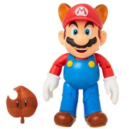 World of Nintendo 4" Action Figure - Raccoon Mario with Super Leaf