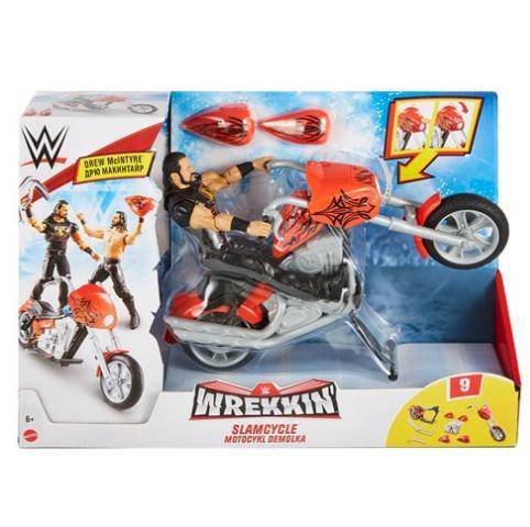 WWE Wrekkin' Slamcycle-Fahrzeug mit Drew McIntyre-Actionfigur