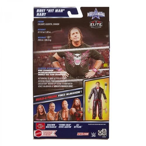 WWE WrestleMania 2022 Elite Bret Hitman Hart Actionfigur