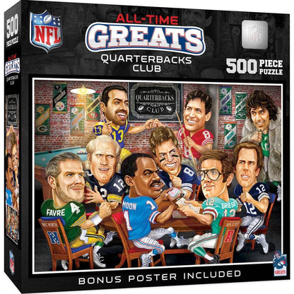 NFL Quarterbacks Club - All Time Greats 500 Piece Jigsaw Puzzle