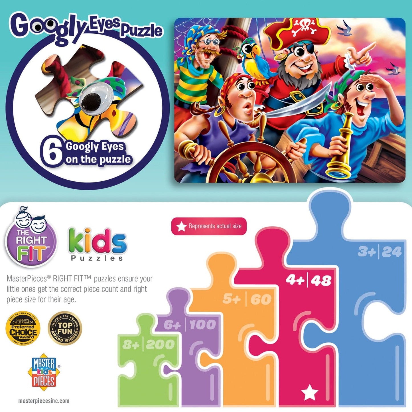 Googly Eyes - Pirates 48 Piece Jigsaw Puzzle