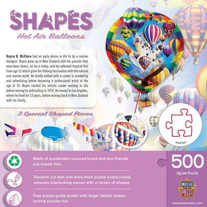 Shapes - Hot Air Balloons 500 Piece Jigsaw Puzzle