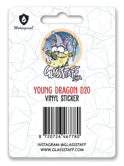Sticker: Young Dragon Scene Waterproof Die Cut
